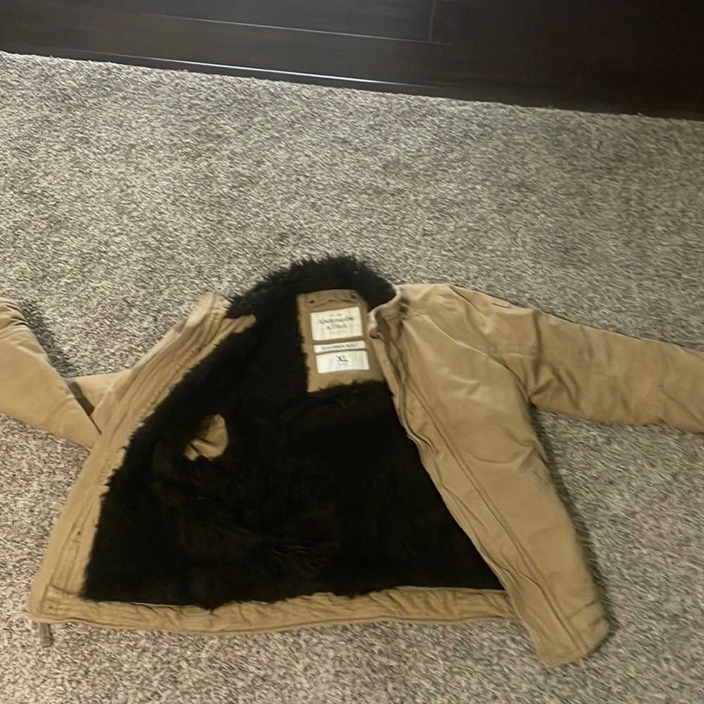 Khaki xl Abercrombie heavy coat